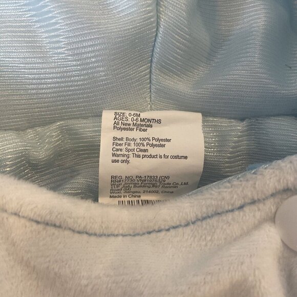 Baby Shark Halloween Costume Pullover Top 0-6M - Hyde & EEK! Plush Blue - Picture 7 of 8